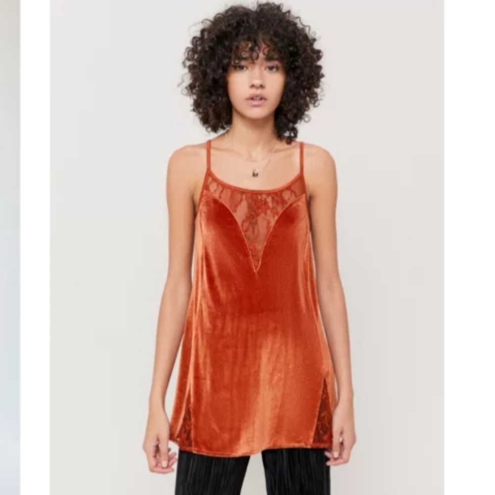 UO wilder velvet lace cami